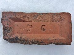 
'P C', possibly from Pontyclerc as it was found with Pontyclerc bricks, © Photo courtesy of Richard Evans