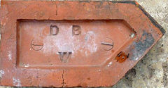 'DBW' from Abenbury Brickworks, Wrexham, Denbighshire © Photo courtesy of Martyn Fretwell and 'Old Bricks'