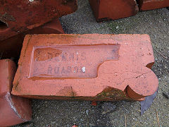 'Dennis Ruabon' a shaped brick from Hafod brickworks, Rhos. © Photo courtesy of Leslie Frances