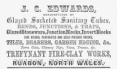 
An advert from J.C.Edwards, Ruabon, Denbighshire, © Photo courtesy of Martyn Fretwell