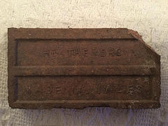 'Heather Brown Made in Wales' quarry tile from Hafod brickworks, Rhos. © Photo courtesy of Louise James