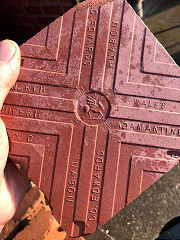 '6 x 6 Superior JCE Ruabon North Wales Adamantine' tile, Ruabon, Denbighshire © Photo courtesy of Jason Stott