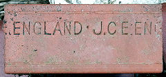 
'J.C.E England' from J.C.Edwards, Ruabon, Denbighshire © Photo courtesy of Hamish Fenton and 'Old Bricks'