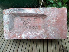 
'M & N Ruabon' on a coping or lintel brick, Denbighshire © Photo courtesy of Tony Gray