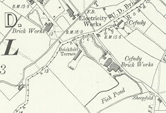 Cefndy Brickworks, Rhyl, 1910, with second brickworks to the North © Crown Copyright reserved