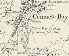 Cemaes brickworks, Anglesey, 1899, © Crown Copyright reserved