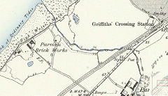 Parciau brickworks, 1888, Caernarvon © Crown Copyright reserved
