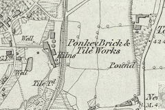 Ponkey brickworks, Rhos, 1872, © Crown Copyright reserved