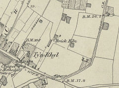Tyn-rhyl Brickworks, Rhyl, 1871 © Crown Copyright reserved