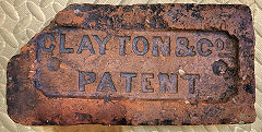 'Clayton & Cos Patent', from Coedpoeth Brick & Tile Works, © Photo courtesy Lukas and 'Old Bricks'