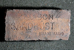 
'Ruabon Sandrust Trade Mark' from the Ruabon Brick and Terra Cotta Co Ltd, Denbighshire, © Photo courtesy of Frank Lawson