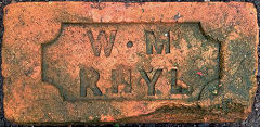 
'W M Rhyl' from one of the Rhyl brickworks, © Photo courtesy of Michael Lewis-Jones at 'Old Bricks'