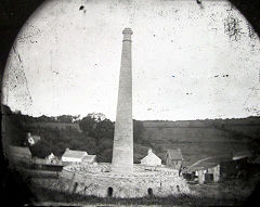 
Cardigan brickworks c1875, The new brickyard stack, which survived until 1927 © Photo by J T Mathias