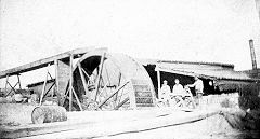 Cardigan Brickworks, c1875, The water-wheel that powered the clay-crusher © Photo by J T Mathias