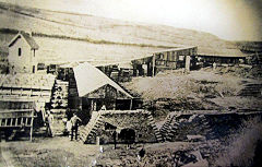 Cardigan Brickworks, c1875 Stacks of pipes at the brickworks © Photo by J T Mathias