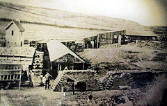 
Cardigan Brickworks, c1875 Stacks of pipes at the brickworks © Photo by J T Mathias