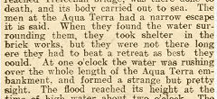 Aberystwyth brickworks flood report, Welsh Gazette, 20 October 1904