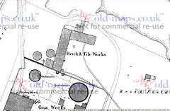 Welshpool Brickworks, 1885, © Crown Copyright reserved