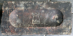 
'Castle' logo from Castle Brick Co, Buckley, © Photo courtesy of Mark Baigent and 'Old Bricks'