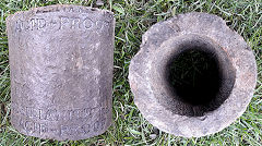 
'Obsidianite Acid Proof ' pipe from Charles Davison & Co Ltd Buckley, Flint<br> © Photo courtesy of Mark Cranston and Old Bricks'