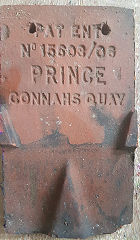 
'Patent No 15603/06 Prince Connahs Quay' roofing tile, © Photo courtesy of Kevin J Prince