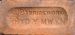 
'Ruby Brickworks Rhyd y Mywn' from the Ruby brickworks, © Photo courtesy of 'Old Bricks'