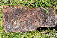 
'13+', Unknown brickworks, found at Ffynnon Duon, Glam