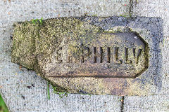
'Caerphilly', type 2, from Furnace Blwm brickworks, Caerphilly with 'Thos Rees Furnace Blwm' on reverse