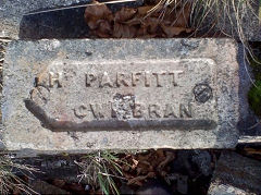 'H Parfitt Cwmbran' with 2 'T's, from Mount Pleasant brickworks