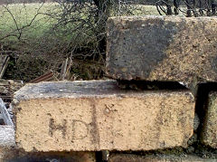 
'HD' large imprint probably from Parfitt's Upper Cwmbran brickworks