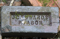 
J.C.Edwards, Ruabon'  on a blue brick