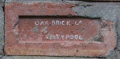 
'Oak Brick Co Pontypool' from Oak Brickworks, Pontnewynydd, Mon. Type 1 with different letering