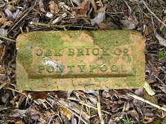 
'Oak Brick Co Pontypool' from Oak Brickworks, Pontnewynydd, Mon. Type 2 with different letering