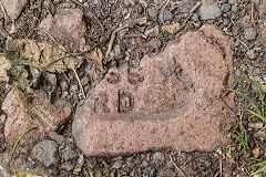 
'Press Hard' a fragment from the Broadmoor brickworks, Cinderford