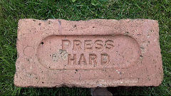 
'Press Hard' as it should be, from the Broadmoor brickworks, Cinderford, © Photo courtesy of Frank D Williams