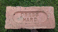 
'Press Hard' as it should be, from the Broadmoor brickworks, Cinderford, © Photo courtesy of Frank D Williams