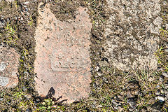 
'SJ Risca', half imprint, Dan-y-graig brickworks, Risca