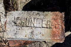 
'Brunner' large imprint at Brunner Brickworks near Greymouth, Spring 2017