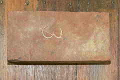 Brick made by Mr Goodwin of Waitaka, in Waitaka Museum, Spring 2017