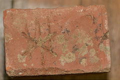 Brick made by Mr Goodwin of Waitaka, in Waitaka Museum, Spring 2017