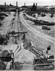 
New Lynn Brickworks, Auckland, the 'ginny' and incline from the claypits