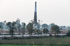 Brickworks between Agra and Delhi, February 2016