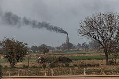 Brickworks between Agra and Delhi, February 2016