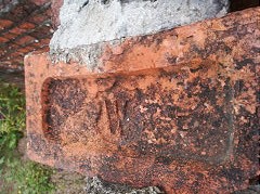 
'W' in a shield, found at Llandaff Road, Cardiff,  © Photo courtesy of Michael Kilner