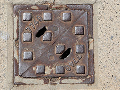 '7740' valve cover, found in Gibraltar and believed to be a 'Broads' product