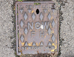 
'T Spittle Ld NCW FH Newport Mon', Newport Corporation Water fire hydrant, Maesglas, November 2020