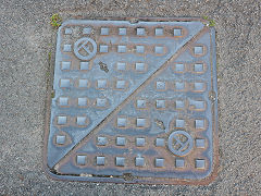 'TF' from Treforest Foundry, found at Tongwynlais, July 2024