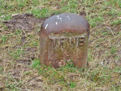 
'TFWB' pipeline marker, found at Abercynon, March 2013