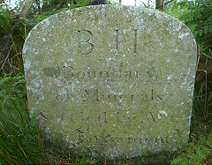 
'BH Boundary of Minerals Settled by Act of Parliament 1839', stone 1, Cwmcarn Valley