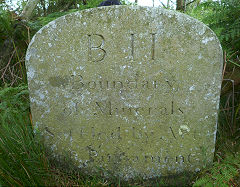 'BH Boundary of Minerals Settled by Act of Parliament 1839', stone 1, Cwmcarn Valley